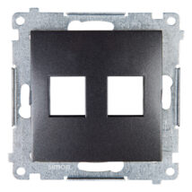 Simon 54 Pokrywa gniazda teleinformatycznego podwójnego 2xRJ Keystone płaska antracyt DKP2.01/48