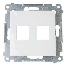 Simon 54 Pokrywa gniazda teleinformatycznego podwójnego 2xRJ Keystone płaska biała DKP2.01/11