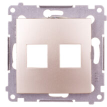 Simon 54 Pokrywa gniazda teleinformatycznego podwójnego 2xRJ Keystone płaska złoty mat DKP2.01/44