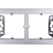 Simon 54 Premium Puszka natynkowa podwójna płytka srebrny mat DPN2/43