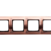 Simon 54 Premium Ramka poczwórna metalowa miedź rustykalna DR4/36
