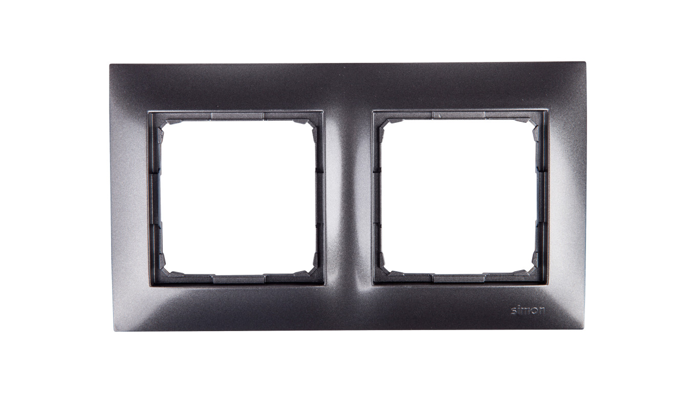 Simon 54 Premium Ramka podwójna antracyt /do karton-gips/ DRK2/48