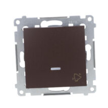 Simon 54 Przycisk /dzwonek/ z podświetleniem, szybkozłącza, brąz mat DD1L.01/46