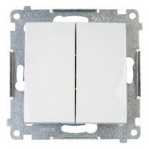 Simon 54 Przycisk podwójny, szybkozłącza, biały DP2.01/11