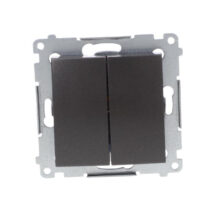 Simon 54 Przycisk podwójny zwierny , szybkozłącza, antracyt DP2.01/48