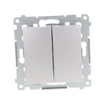 Simon 54 Przycisk podwójny, szybkozłącza, srebrny mat DP2.01/43