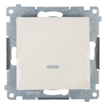 Simon 54 Przycisk pojedynczy, szybkozłącza, kremowy DP1L.01/41