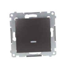 Simon 54 Przycisk pojedynczy zwierny z podświetleniem, szybkozłącza, antracyt DP1L.01/48