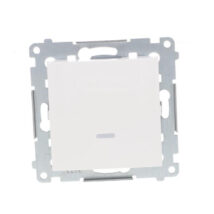 Simon 54 Przycisk pojedynczy zwierny z podświetleniem, szybkozłącza, biały DP1L.01/11