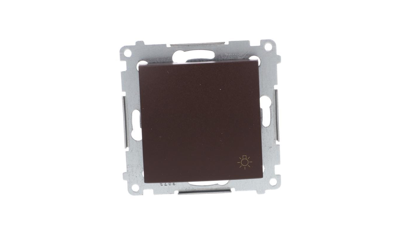 Simon 54 Przycisk /światło/, szybkozłącza, brąz mat DS1.01/46