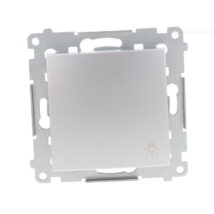 Simon 54 Przycisk /światło/, szybkozłącza, srebrny mat DS1.01/43