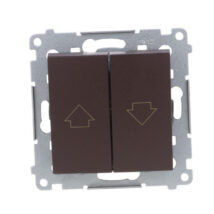 Simon 54 Przycisk żaluzjowy brąz mat, szybkozłącza, DZP1.01/46