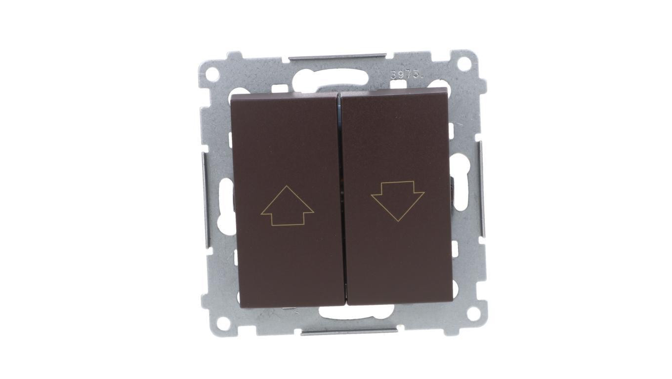 Simon 54 Przycisk żaluzjowy brąz mat, szybkozłącza, DZP1.01/46