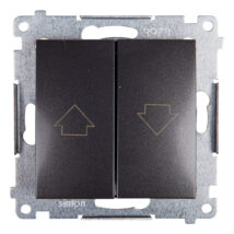 Simon 54 Przycisk żaluzjowy z blokadą elektryczną, szybkozłącza, antracyt DZP1.01/48