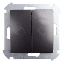 Simon 54 Przycisk żaluzjowy z blokadą elektryczną antracyt DZP1W.01/48