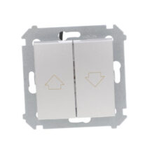 Simon 54 Przycisk żaluzjowy z blokadą elektryczną srebrny mat DZP1W.01/43