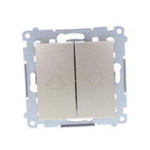 Simon 54 Przycisk żaluzjowy z blokadą elektryczną, szybkozłącza, złoty mat DZP1.01/44