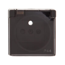 Simon 82 Pokrywa bryzgoszczelna gniazda z/u IP44 z klapką dymną grafit 82068KD-38