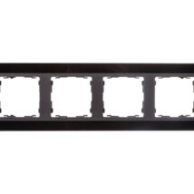 Simon 82 Ramka poczwórna pozioma szklana czarna/ ramka pośrednia grafit 82847-32