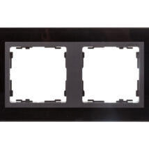 Simon 82 Ramka podwójna pozioma szklana czarna/ ramka pośrednia grafit 82827-32