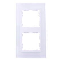 Simon 82 Ramka podwójna pozioma szklana/ ramka pośrednia biała 82627-30