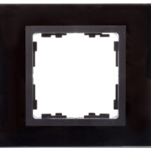 Simon 82 Ramka pojedyncza szklana czarna/ ramka pośrednia grafit 82817-32