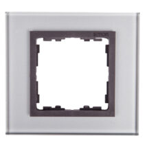 Simon 82 Ramka pojedyncza szklana szara/ ramka pośrednia grafit 82817-35