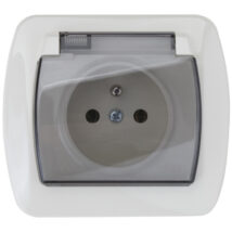 Simon Akord Gniazdo bryzgoszczelne z/u IP44 z klapką dymną beżowe AGZ1Be/12a