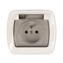 Simon Akord Gniazdo bryzgoszczelne z/u IP44 z klapką dymną białe AGZ1Be/11a