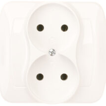 Simon Akord Gniazdo podwójne b/u 16A IP20 białe AG2/11