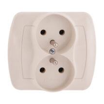 Simon Akord Gniazdo podwójne z/u 16A IP20 beżowe AGZ2/12