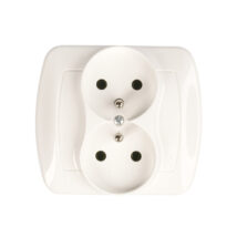 Simon Akord Gniazdo podwójne z/u 16A IP20 białe AGZ2/11