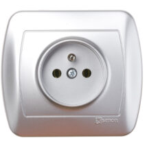 Simon Akord Gniazdo pojedyncze z/u 16A IP20 aluminium metalizowane AGZ1e/26