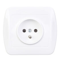 Simon Akord Gniazdo pojedyncze z/u 16A IP20 z przesłona torów białe AGZ1ze/11