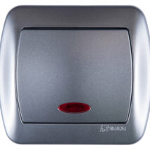 Simon Akord Łącznik jednobiegunowy z podświetleniem aluminium metalizowane AW1L/26