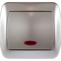 Simon Akord Łącznik jednobiegunowy z podświetleniem satyna metalizowana AW1L/29