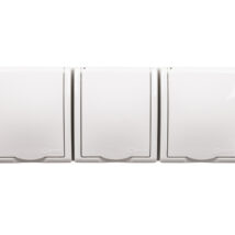 Simon Aquarius Gniazdo hermetyczne potrójne z/u IP54 z przesłona torów i klapką transparentną AQGZ1-3Z/11