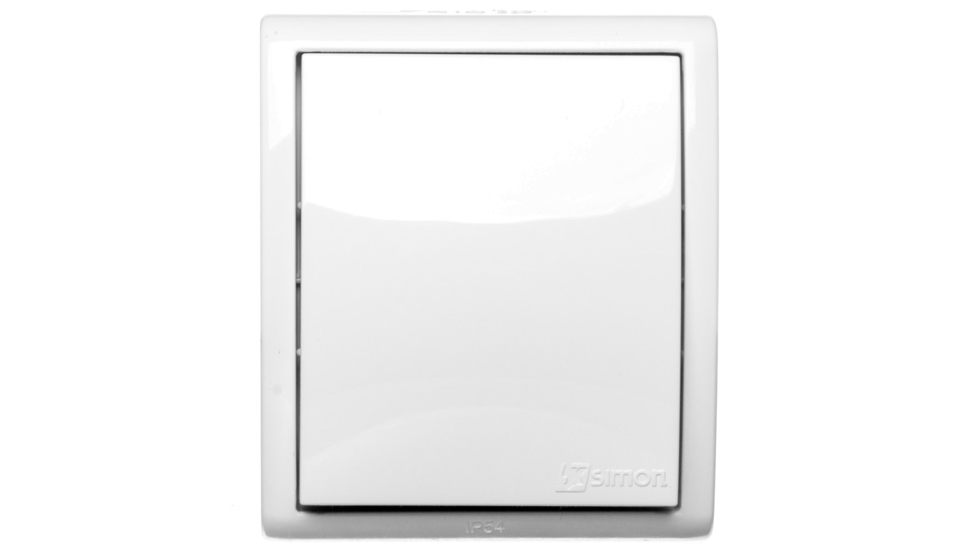 Simon Aquarius Łącznik hermetyczny jednobiegunowy IP54 z podświetleniem biały AQW1L/11