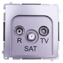 Simon Basic Gniazdo antenowe RTV/SAT przelotowe stal inox BMZAR-SAT10/P.01/21