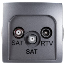 Simon Basic Gniazdo antenowe SAT/SAT/RTV końcowe stal inox BMZAR+SAT3.1-P2.01/21