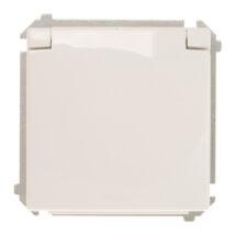 Simon Basic Gniazdo bryzgoszczelne pojedyncze z/u 16A IP44 z klapką pełną BMGZ1B.01/11