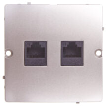 Simon Basic Gniazdo komputerowe podwójne 2xRJ45 kat.5e satyna metalizowana BMF52.02/29