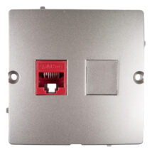 Simon Basic Gniazdo komputerowe pojedyncze RJ45 kat.5e satynowe BMF51.02/29