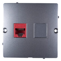 Simon Basic Gniazdo komputerowe pojedyncze RJ45 kat.5e stal inox BMF51.02/21