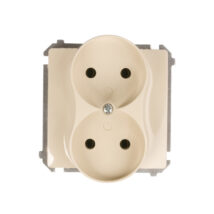 Simon Basic Gniazdo podwójne b/u 16A IP20 beżowe BMG2M.01/12