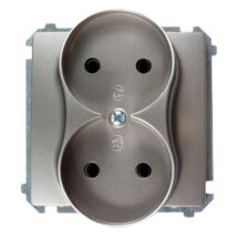 Simon Basic Gniazdo podwójne b/u 16A IP20 satynowe BMG2M.01/29