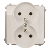 Simon Basic Gniazdo podwójne z/u 16A IP20 białe BMGZ2M.01/11