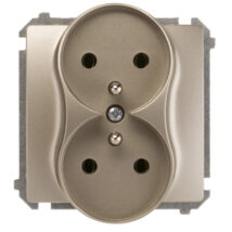 Simon Basic Gniazdo podwójne z/u 16A IP20 satynowe BMGZ2M.01/29