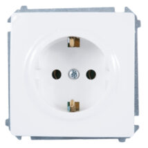 Simon Basic Gniazdo pojedyncze Schuko z/u 16A IP20 białe BMGSz1.01/11