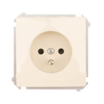 Simon Basic Gniazdo pojedyncze z/u 16A IP20 z przesłoną torów beżowe BMGZ1z.01/12